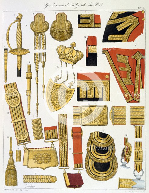 Gendarmes de la Garde du Roi, Insignia Artist: Eugene Titeux