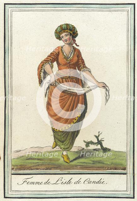 Costumes de Différents Pays, 'Femme de l'Isle de Candie', c1797. Creator: Jacques Grasset de Saint-Sauveur.