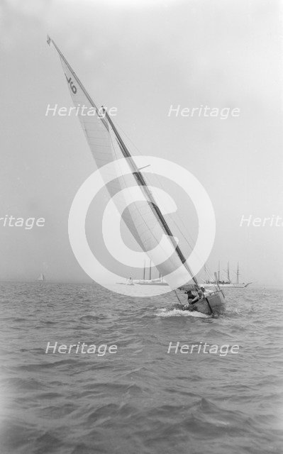 The 6 Metre Class 'The Whim' helmed by C. Rivett-Carmac Esq. Creator: Kirk & Sons of Cowes.