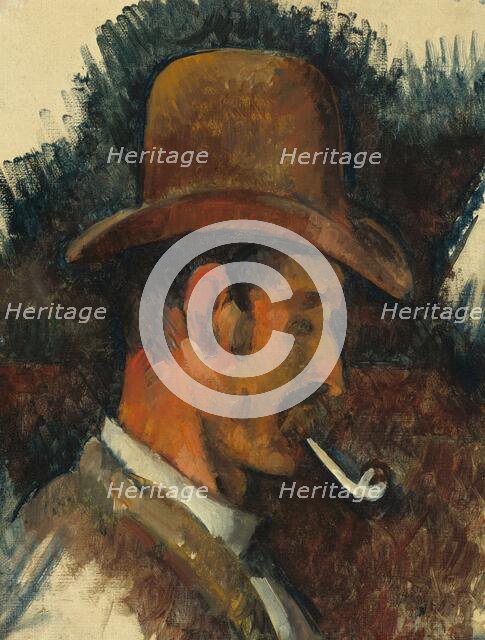 Man with Pipe, 1892/1896. Creator: Paul Cezanne.