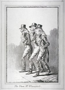 'The Three Mr Wiggins's', 1803. Artist: Anon