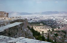 View of the Athenian Agora from the Acropolis. Artist: Unknown