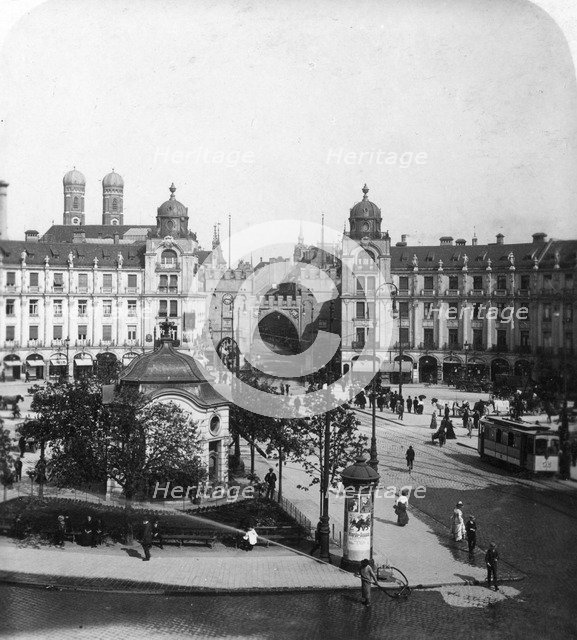 Karlsplatz, Munich, Germany, c1900s.Artist: Wurthle & Sons