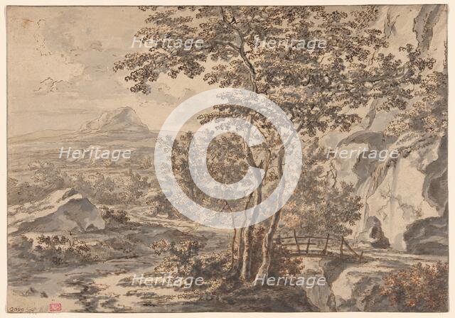 Italian Landscape with a Bridge, 1642/52. Creator: Jan Dirksz Both.