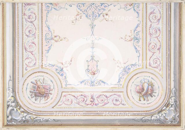 Design for Ceiling of the Duchess of Newcastle's Petit Salon, Hôtel Hope, 1867. Creators: Jules-Edmond-Charles Lachaise, Eugène-Pierre Gourdet.