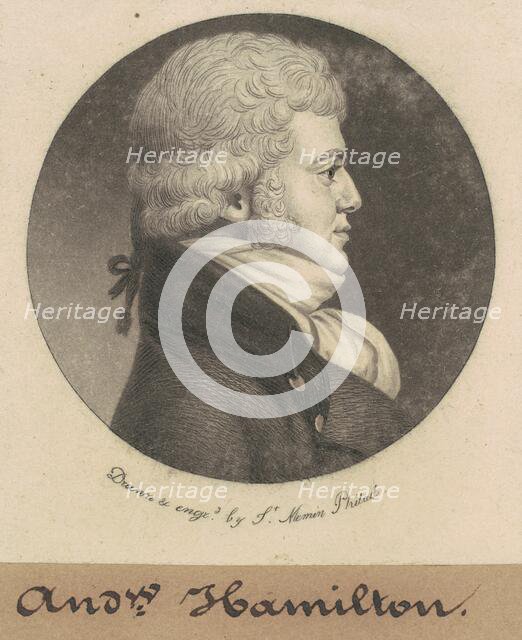 Andrew Hamilton, 1799. Creator: Charles Balthazar Julien Févret de Saint-Mémin.