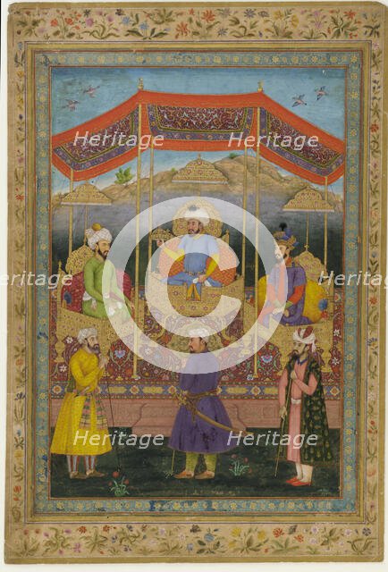 Ancestral group of Mughal rulers, 18th century. Creator: Govardhan.