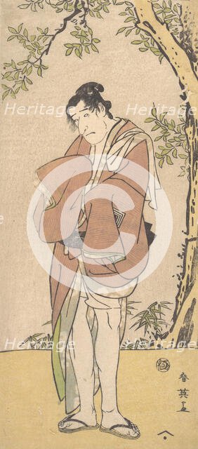 An Unidentified Actor as a Sad Person with Bare Legs and Feet, ca. 1793. Creator: Katsukawa Shun'ei.