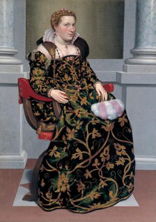 Portrait of Isotta Brembati, ca 1555. Creator: Moroni, Giovan Battista (1520/25-1578).