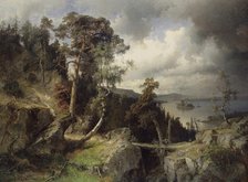 Swedish Landscape. Motif from Kolmården, 1866. Creator: Alfred Wahlberg.