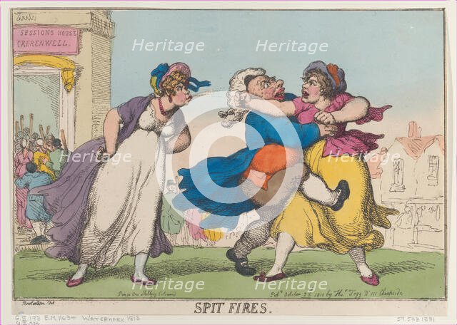 Spit Fires, [October 25, 1810], reprint., [October 25, 1810], reprint. Creator: Thomas Rowlandson.
