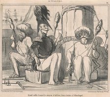 Ayant enfin trouvé le moyen d'ultiliser leurs loisirs!, 19th century. Creator: Honore Daumier.