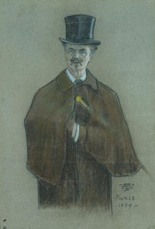 Portrait of August Strindberg, 1894. Creator: Sigurd Wettenhovi-Aspa.