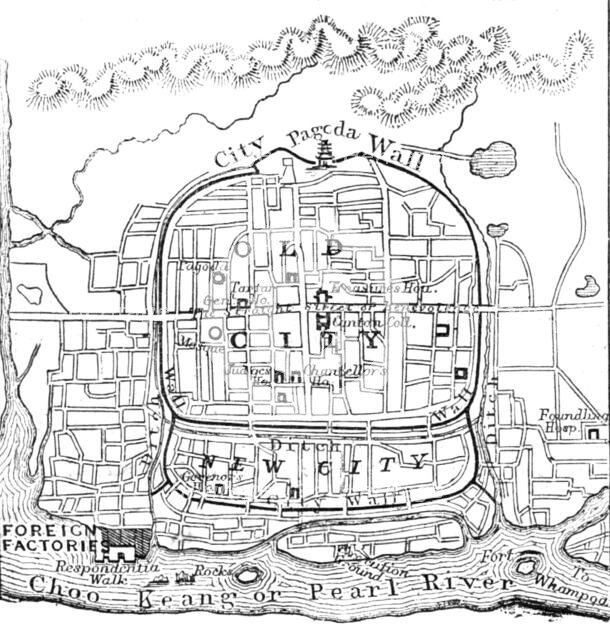 Plan of the City of Canton, 1857. Creator: Unknown.