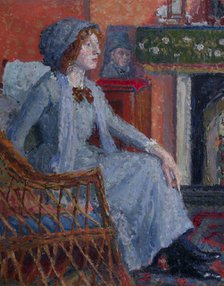 The artist's wife, Mornington Crescent, 1911. Creator: Spencer Gore.