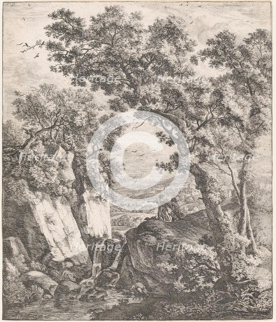 Tobias and the Angel, 17th century. Creator: Anthonie Waterloo.