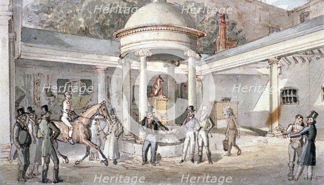 Tattersall's horse sale yard, Hyde Park Corner, Westminster, London, c1850. Artist: Anon