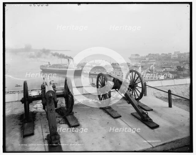 Looking down from old fort, Mackinac Island, Mich., c1908. Creator: Unknown.