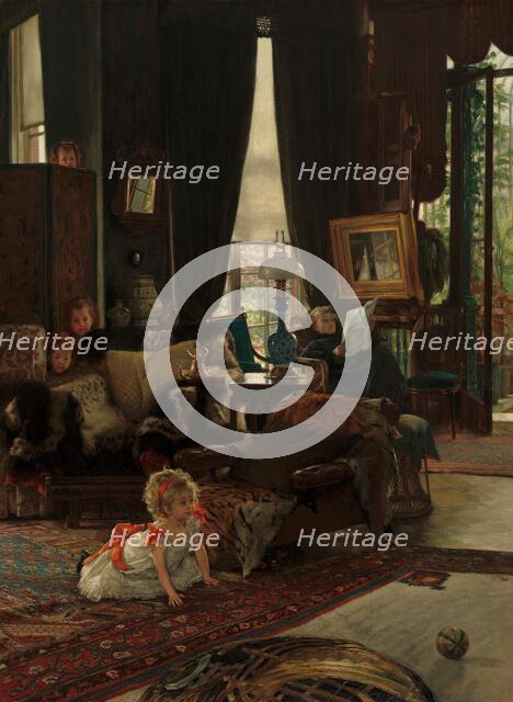 Hide and Seek, c. 1877. Creator: James Tissot.