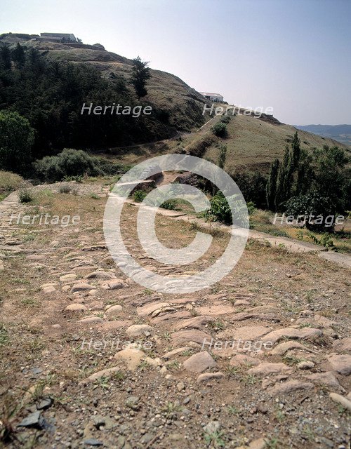 Remains of the Roman road used by the pilgrims at the exit of the village.