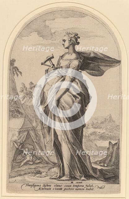 Jael and Sisera, 1588. Creator: Jacob Matham.