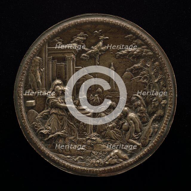 Athena Introducing the Personification of Painting into the Circle of the Liberal Arts, c. 1600. Creator: Unknown.