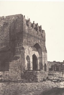 Jérusalem, Porte de la citadelle, 1854. Creator: Auguste Salzmann.