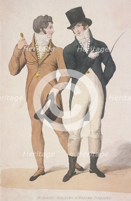 Morning walking and riding dresses, c1810. Artist: W Read