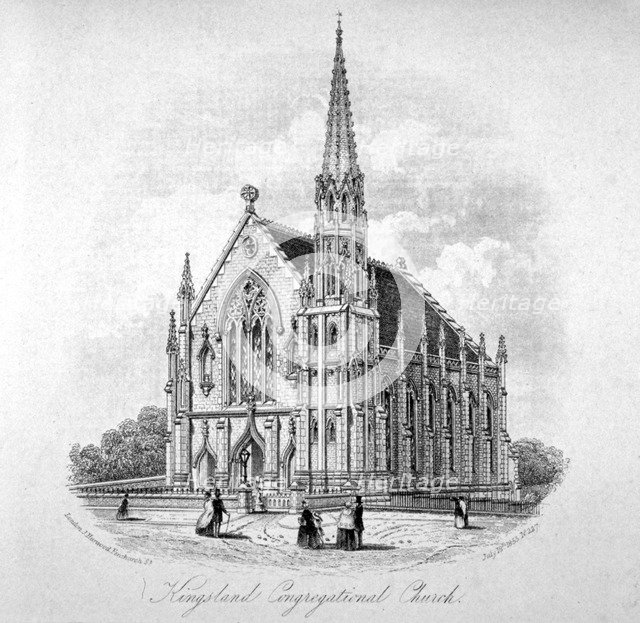 Kingsland Congregational Chapel, Kingsland Road, Hackney, London, 1853.         Artist: Anon