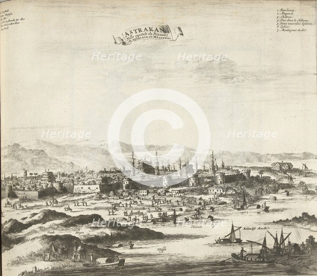Astrakhan, 1726. Artist: Aa, Pieter van der (1659-1733)