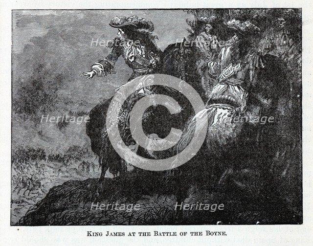King James at the Battle of the Boyne, 1882. Artist: Anonymous  
