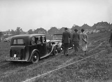 Standard Nine and Standard Flying Twelve at the Standard Car Owners Club Gymkhana, 8 May 1938. Artist: Bill Brunell.