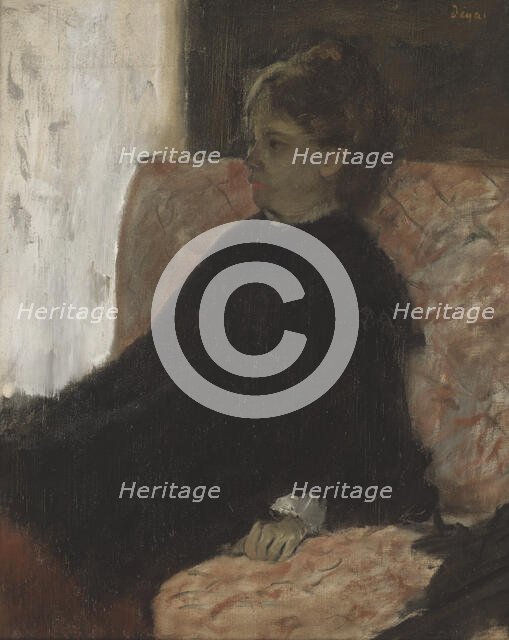 Lady in Black, c1860s. Creator: Edgar Degas.