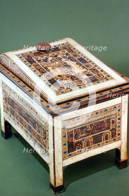 Wooden chest from the Tomb of Tutankhamun, 14th century BC. Artist: Unknown