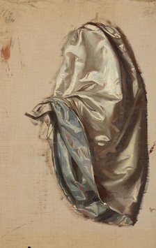 Study of a Lady with a Lute's Robe. Study to the Painting "Upbringing of Sigismund..., before 1861. Creator: Jozef Simmler.