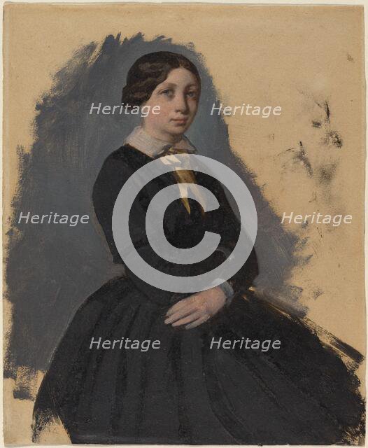 Young Woman in Black, 1861/1865. Creator: Edgar Degas.