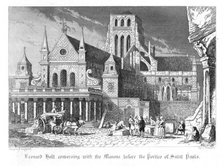 Scene from Old St Paul's by William Harrison Ainsworth, 1855. Artist: John Franklin