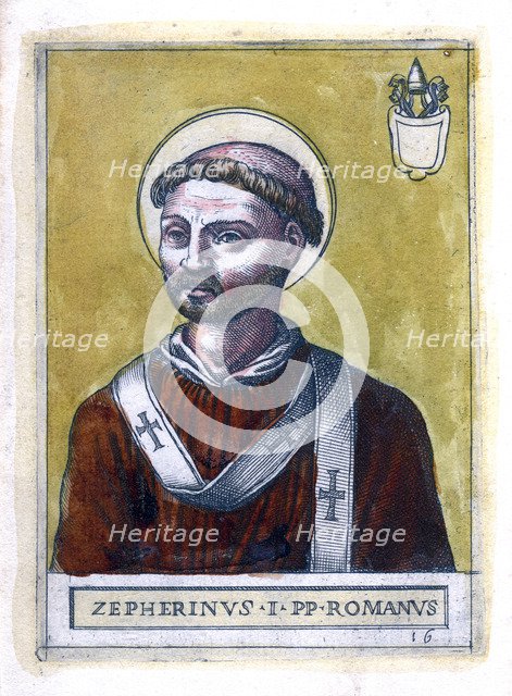 Pope Zephyrinus I. Artist: Unknown