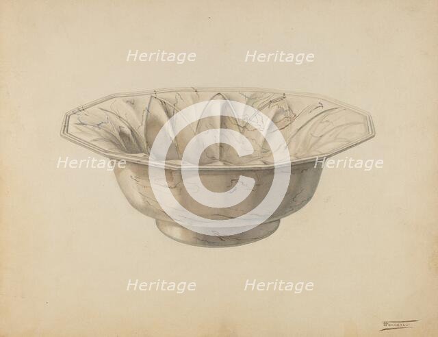 Wash Bowl, c. 1938. Creator: Frank Fumagalli.