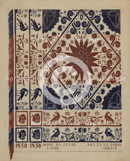 Coverlet, c. 1936. Creator: Robert Stewart.