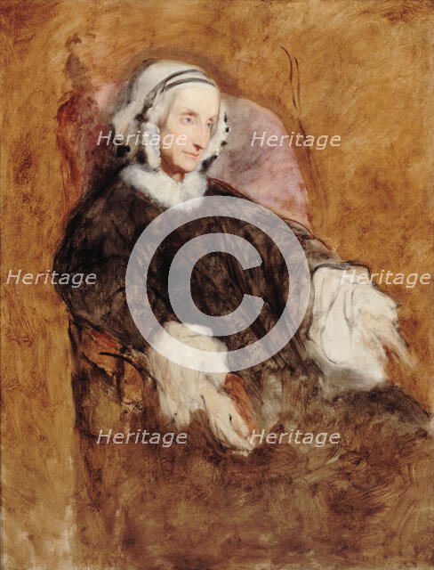 Portrait of Queen Marie-Amelie in mourning, 1857. Creator: Ary Scheffer.