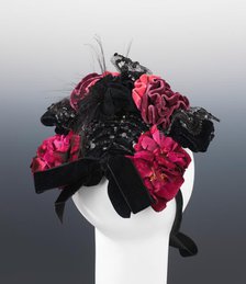 Evening bonnet, American, ca. 1892. Creator: Journeay & Burnham.