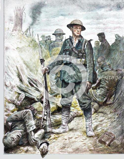 'En Picardie: Tommy vainqueur des "Huns". (On sait que nos allies disent: les Huns, comme..., 1916. Creator: J Simont.