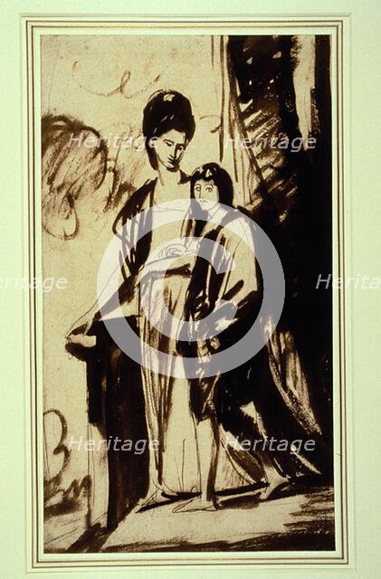 Portrait of a Mother and Her Son (Probably Jane, Duchess of Gordon, and her Son George..., c. 1778. Creator: George Romney.