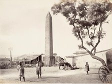 Egyptian Obelisk, "Cleopatra's Needle," in Alexandria, Egypt, ca. 1870. Creator: Francis Frith.