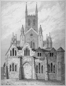 St Saviour's Church (Southwark Cathedral), Southwark, London, c1825. Artist: Anon