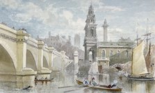 London Bridge, 1840. Artist: H Cundell