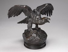 Eagle with Wings Outstretched and Open Beak, model date unknown, cast after 1862. Creator: Antoine-Louis Barye.