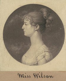 Caroline Lewis, c. 1808. Creator: Charles Balthazar Julien Févret de Saint-Mémin.