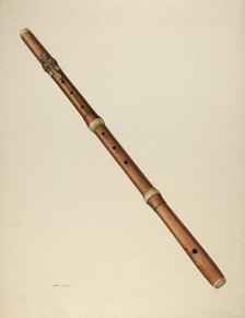 Zoar Flute Recorder, c. 1938. Creator: Jerry Guinta.